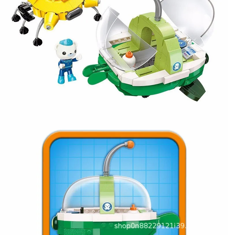 Anime octonauts Octopod GUP Building Blocks Action Figures Ocean creatures Toy Bricks Friend Interaction Kids Toys