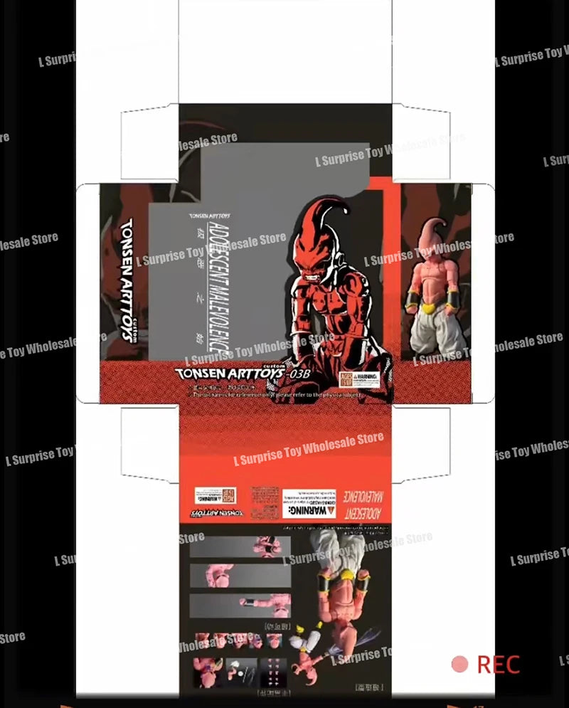 Tonsenarttoys Dragon Ball SHF Adolescent Malevolence Majin Buu Boo Kid Tonsen Arttoys Anime Action Figures Model Collector Toys