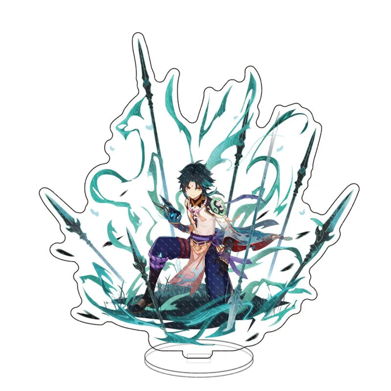 Impact anime Acrylic Stand Figure Game Toys Room Decoration Wanderer Raiden Shogun Tartaglia Zhongli Fan Kids Gifts
