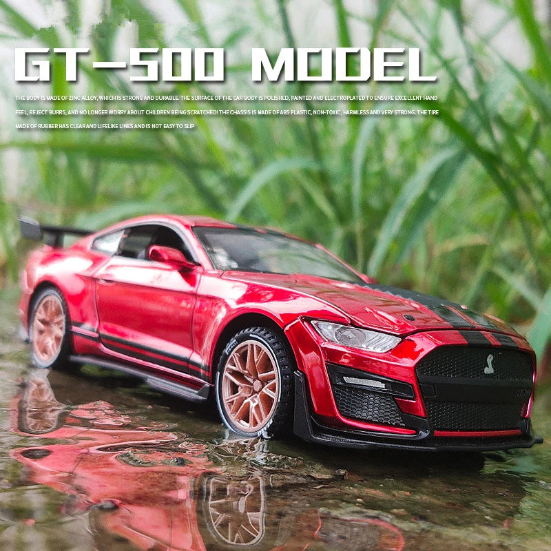 1:32 Ford Mustang Shelby GT500 Alloy Sports Car Model Diecast & Toy Vehicles Metal Car Model Simulation Collection Kids Toy Gift