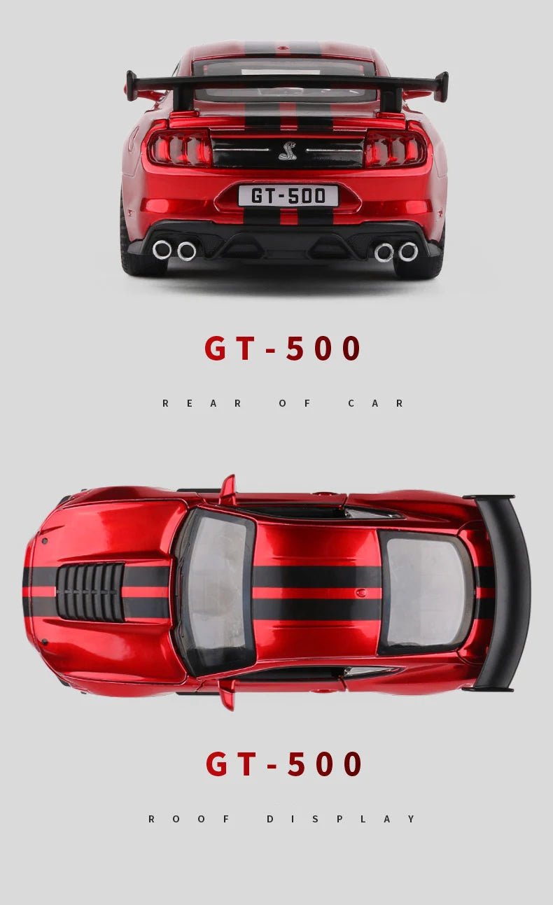 1:32 Ford Mustang Shelby GT500 Alloy Sports Car Model Diecast & Toy Vehicles Metal Car Model Simulation Collection Kids Toy Gift