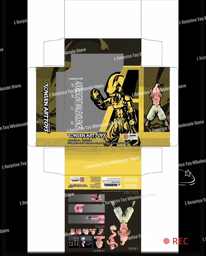 Tonsenarttoys Dragon Ball SHF Adolescent Malevolence Majin Buu Boo Kid Tonsen Arttoys Anime Action Figures Model Collector Toys