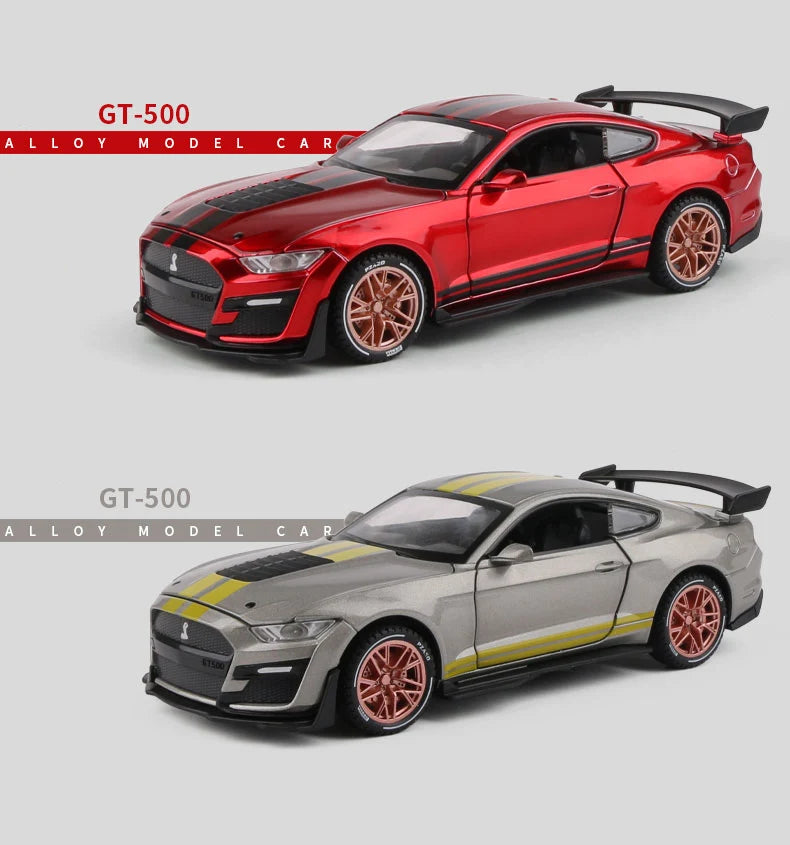 1:32 Ford Mustang Shelby GT500 Alloy Sports Car Model Diecast & Toy Vehicles Metal Car Model Simulation Collection Kids Toy Gift
