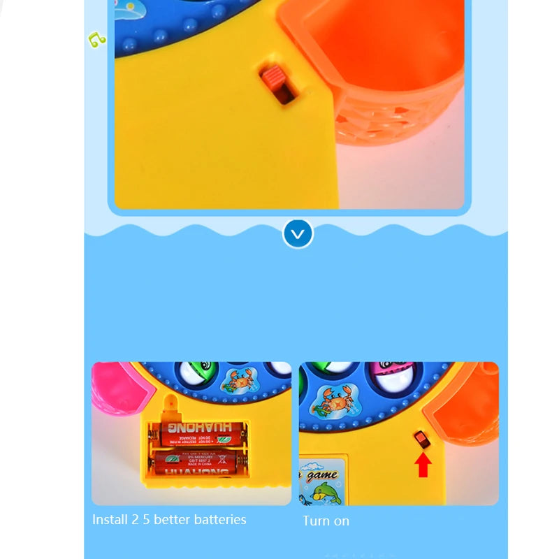 New Kids Fishing Toys Electric Rotating Fishing Play Game Musical Fish Plate Set Magnetic Outdoor Sports Toys for Children Gifts