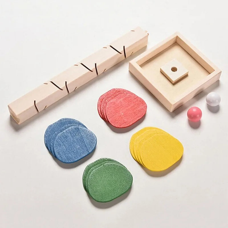 Montessori Baby Toy Kids 3D Wooden Ball Hammer Puzzles Early Learning Baby Games Toy Educational Children Birthday New Year Gift