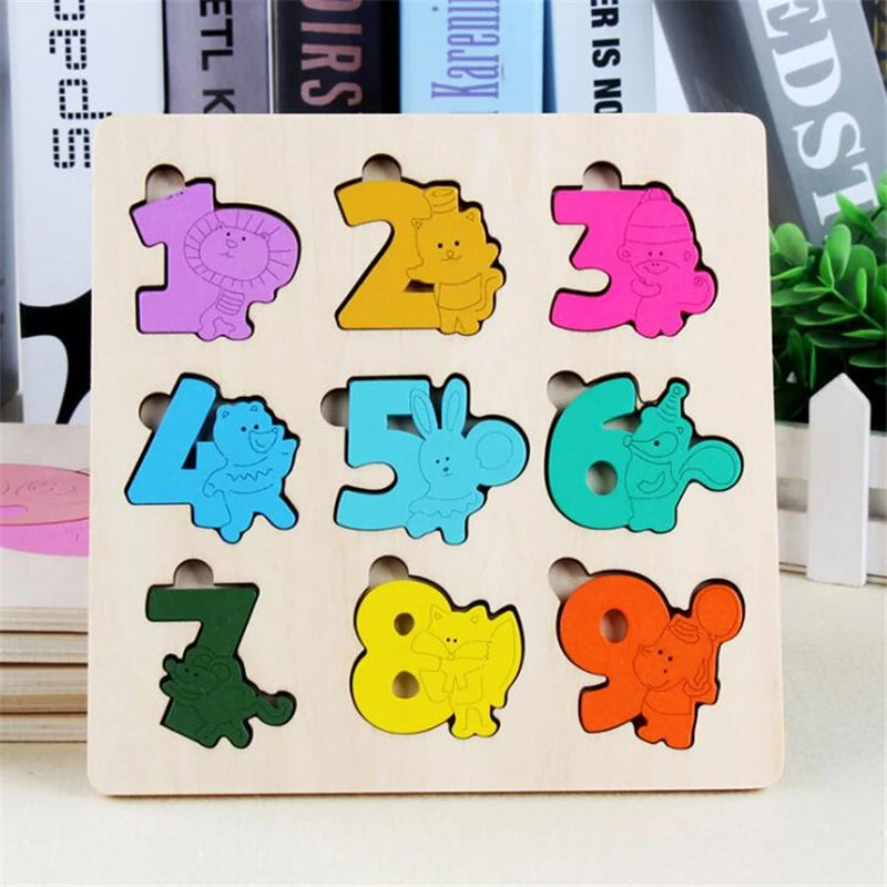 Montessori Baby Toy Kids 3D Wooden Ball Hammer Puzzles Early Learning Baby Games Toy Educational Children Birthday New Year Gift