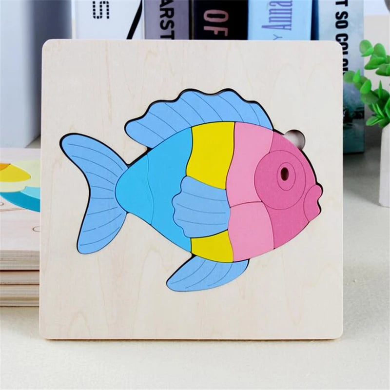 Montessori Baby Toy Kids 3D Wooden Ball Hammer Puzzles Early Learning Baby Games Toy Educational Children Birthday New Year Gift