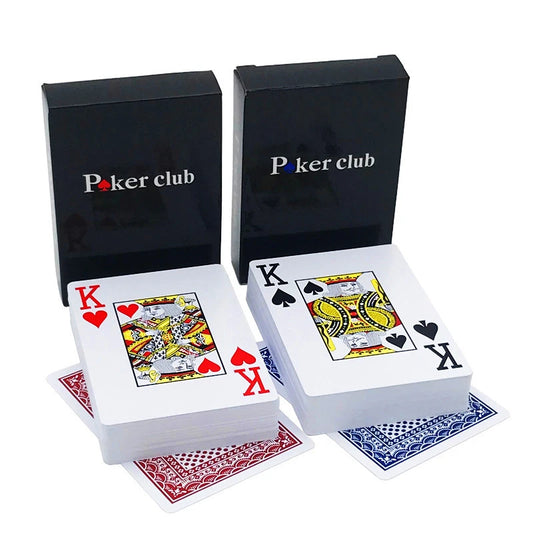 2Pcs/Lot Top Grade Texas Hold'em Baccarat Poker Card Plastic Waterproof Smooth Playing Cards Bridge Board Games 63*88mm qenueson