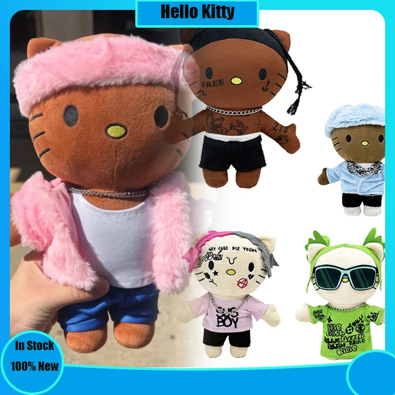 Miniso Hello Kitty Plush Travis Scott LIL PEEP Anime Plush Toy Customized Plush Toy Stuffed Soft Plush Children Gifts