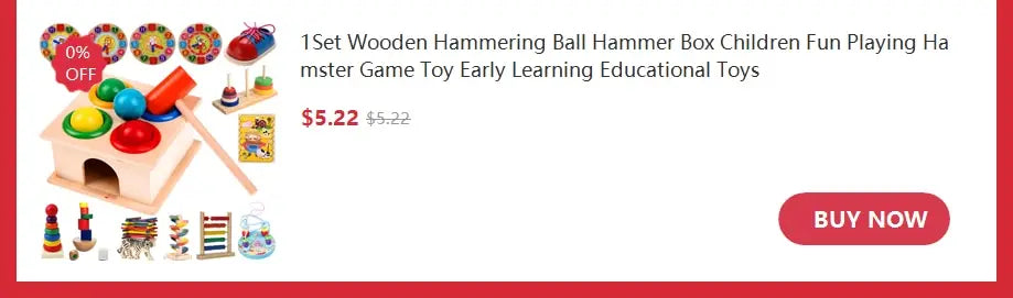 Montessori Baby Toy Kids 3D Wooden Ball Hammer Puzzles Early Learning Baby Games Toy Educational Children Birthday New Year Gift
