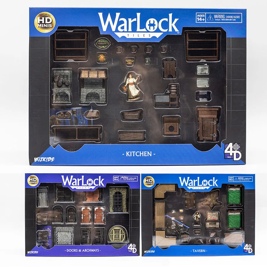 Wizkids Warlock Tiles Accessories Miniature Doors Archways Kitchen Tarven Board Games Toy Hobby Collectibles Children Gifts