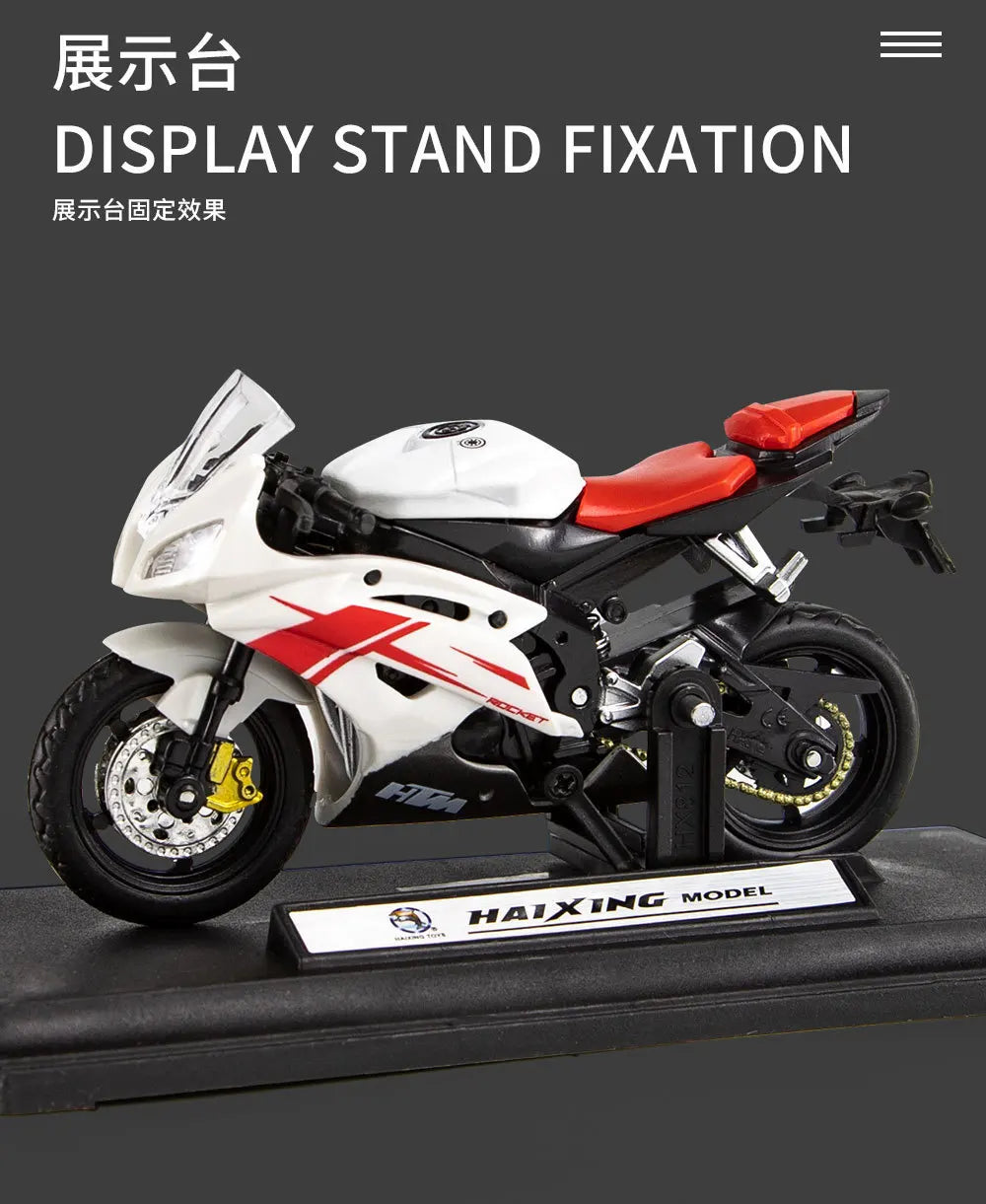1:18 Yamaha R6 Motorcycle High Simulation Diecast Metal Alloy Model car Collection Kids Toy Gifts M21