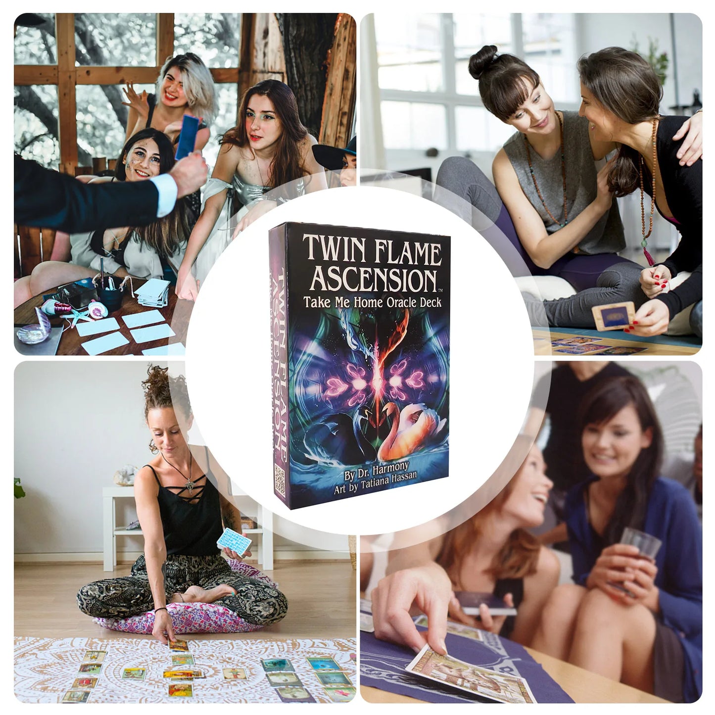 Twin Flame Ascension Oracle Deck 55pcs Fortune Telling Card Game Fate Divination Tarot Cards Family Party Table Board Game