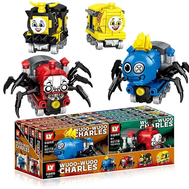 Horrors Game Choo-Choo Charles Building Blocks Demonic Spider Train Animal Monster Figures Bricks MOC Toys For Children Gifts