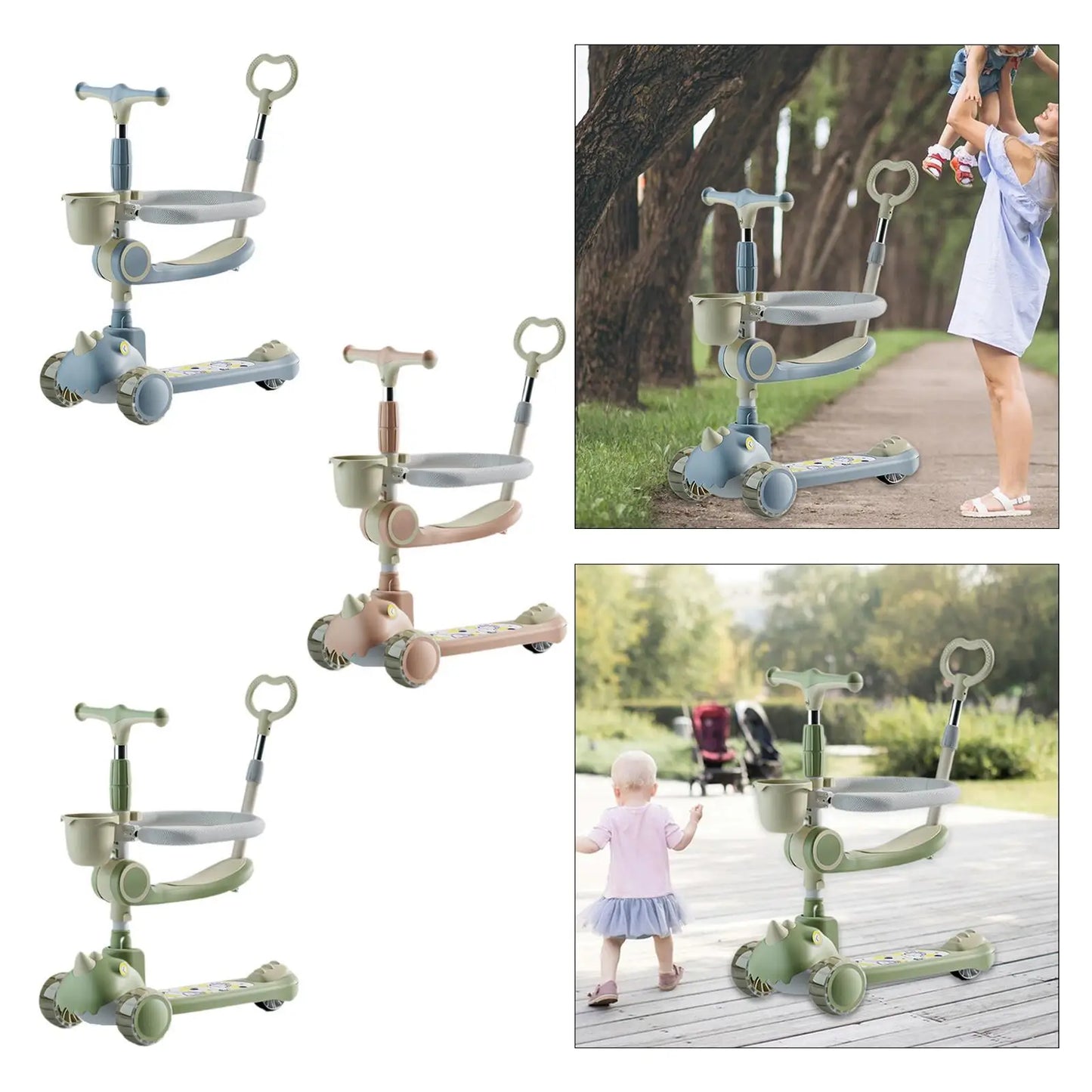 Kids Scooter Adjustable Height 3 Wheel Kick Scooter Toy Balance Training Boys Girls Scooter for Boys Girls Child Birthday Gifts