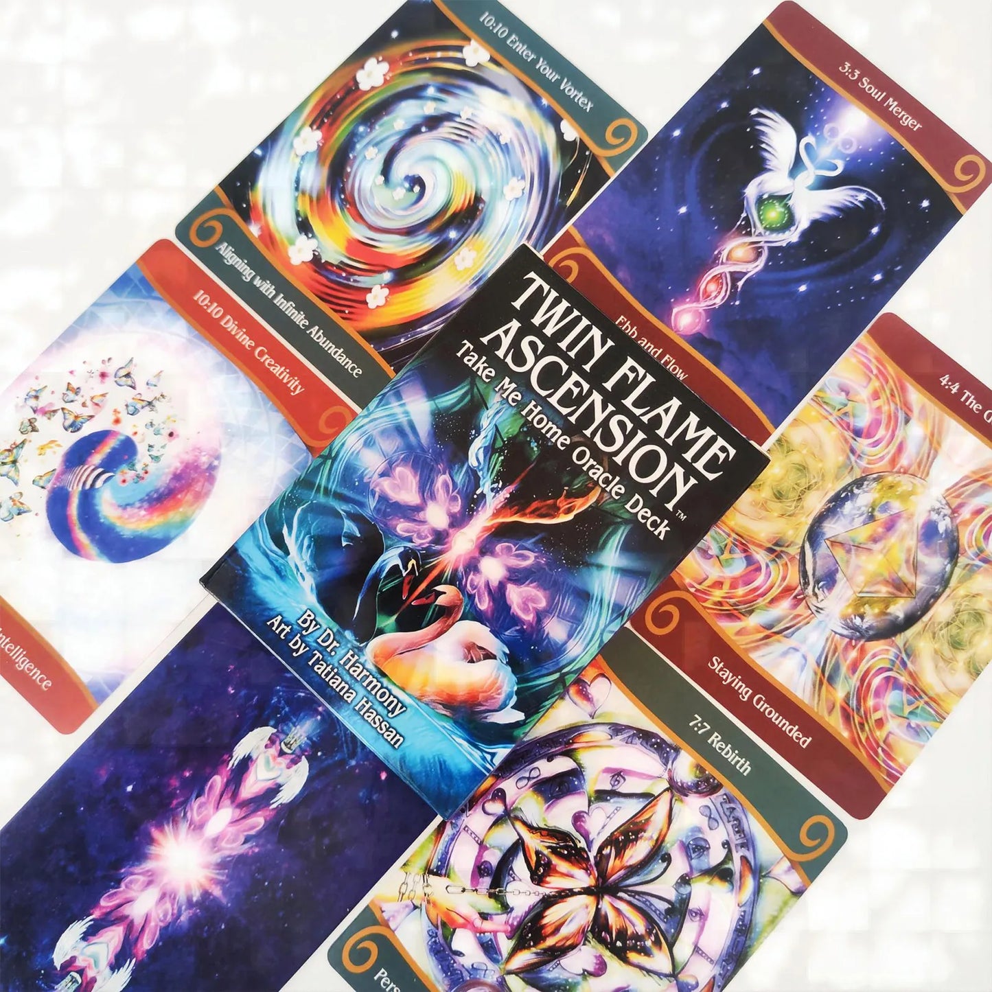 Twin Flame Ascension Oracle Deck 55pcs Fortune Telling Card Game Fate Divination Tarot Cards Family Party Table Board Game