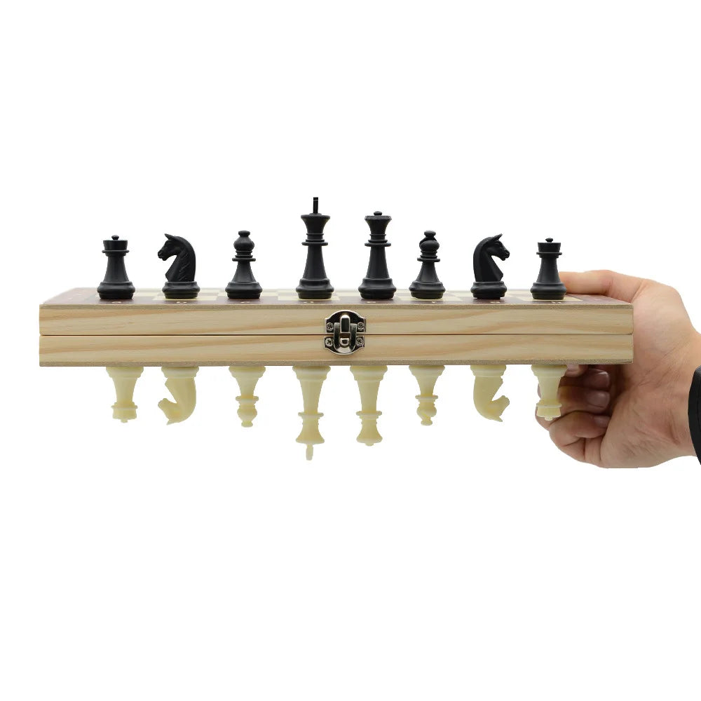 New 3 in 1 Wooden Chess Backgammon Checkers Travel Games Chess Set Board Draughts Entertainment Christmas Gift