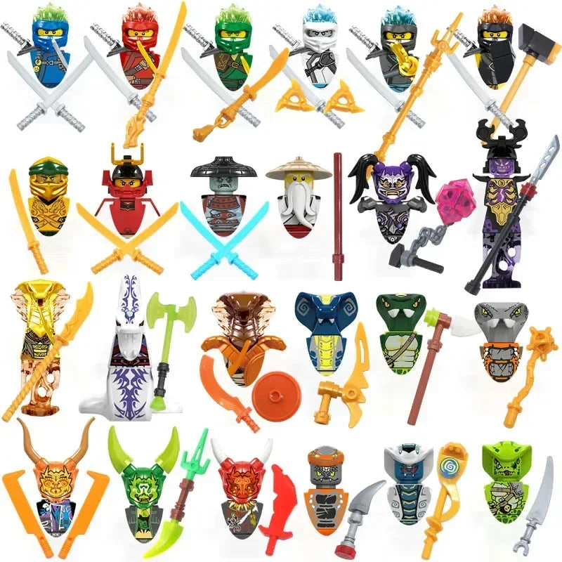 Hot Toys Anime Characters 24 Pieces Ninjago Mini Figure Building Block Toys Mini Doll Doll Figure Block Kids Toys Birthday Gifts