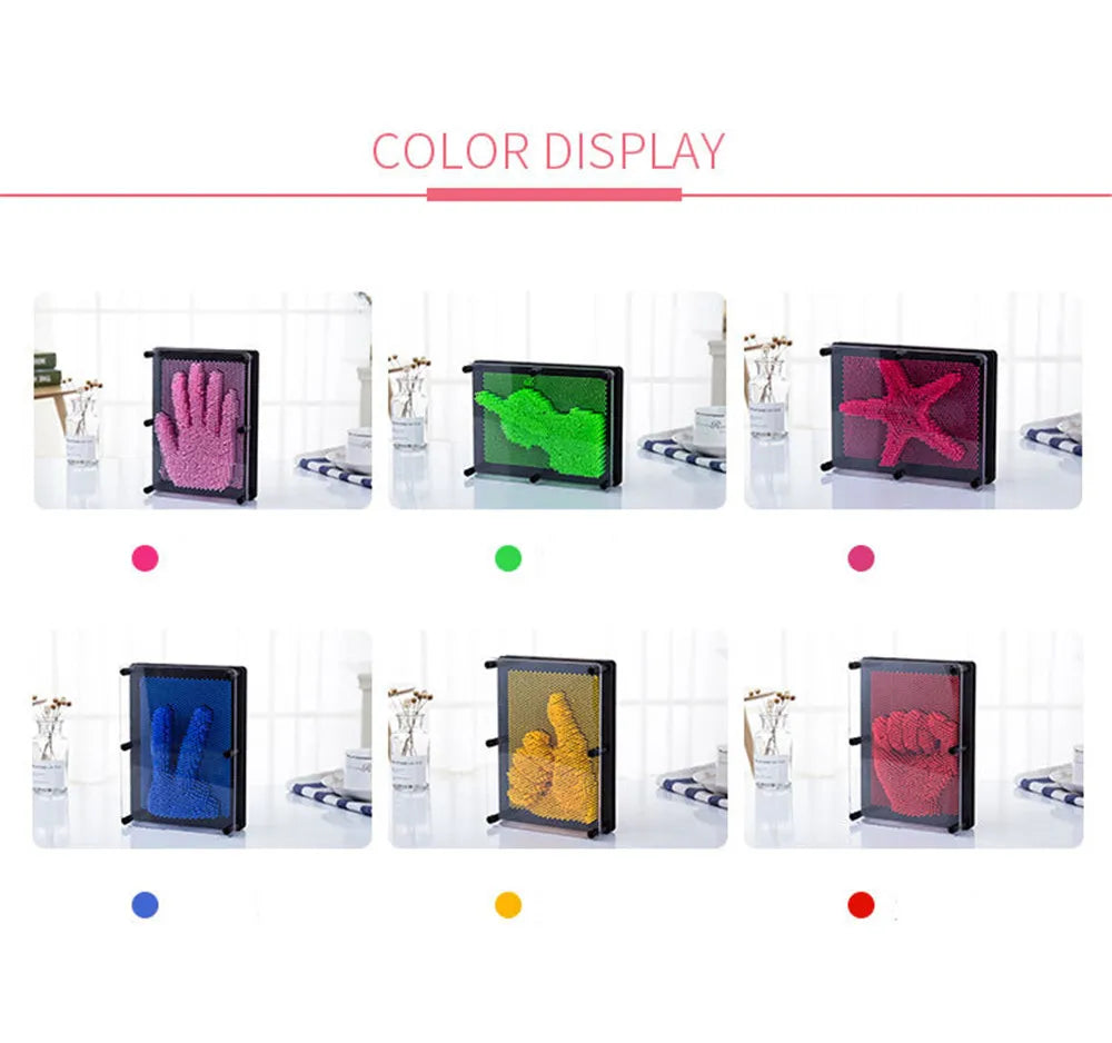 Funny 3D Clone Pixel Art Blocks Toy Colorful Pin Art Toy Clone Face Palm Model Pinart Kids Family Funny Game Creative Gifts