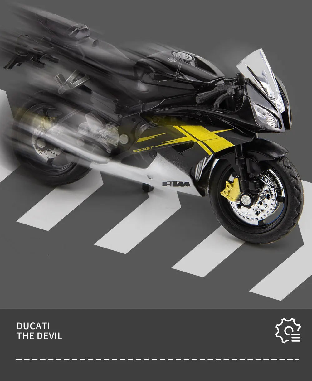 1:18 Yamaha R6 Motorcycle High Simulation Diecast Metal Alloy Model car Collection Kids Toy Gifts M21