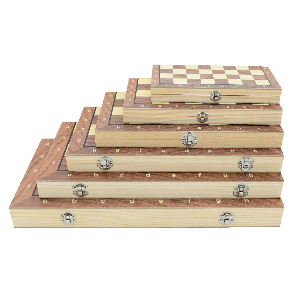 New 3 in 1 Wooden Chess Backgammon Checkers Travel Games Chess Set Board Draughts Entertainment Christmas Gift