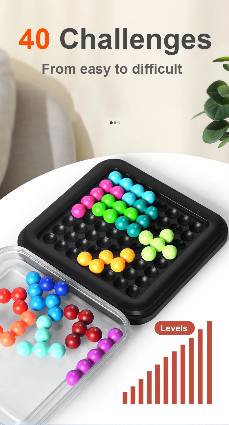 IQ Puzzler Game Wisdom Magic Beads Children Board Game Education Learning Toys Logical Thinking Training Educational Agency 6+