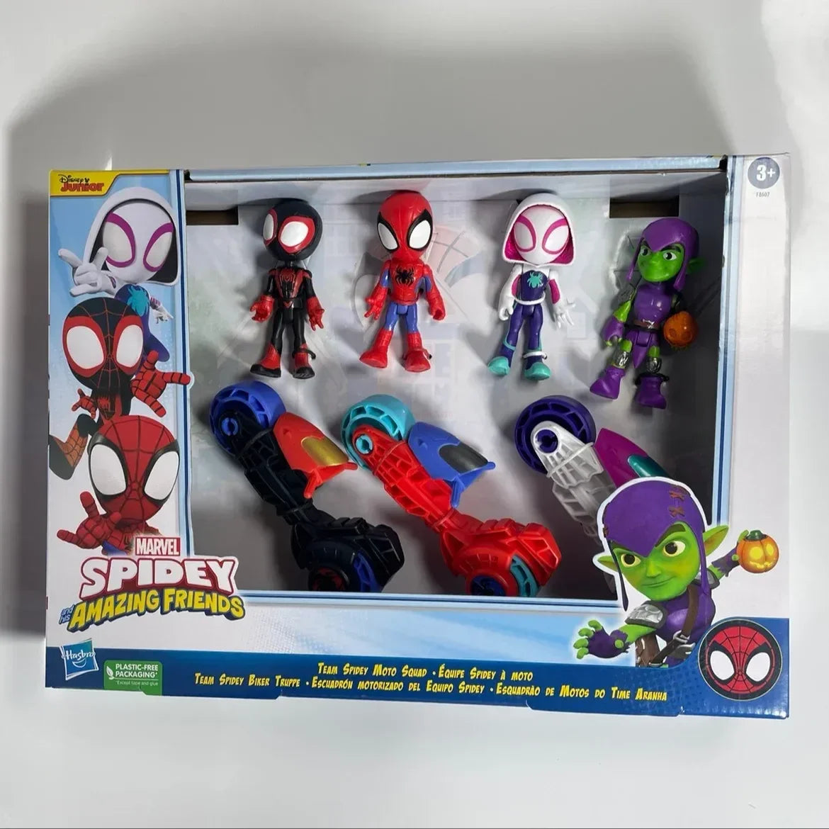 Marvel Spider Man And His Amazing Friends Upgrade Suit Spidey Amazing Pvc Action Figure Collectable Model Toy Doll Kids Gift
