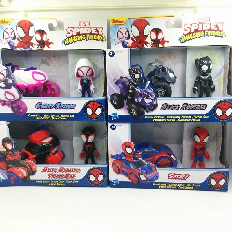 Marvel Spider Man And His Amazing Friends Upgrade Suit Spidey Amazing Pvc Action Figure Collectable Model Toy Doll Kids Gift