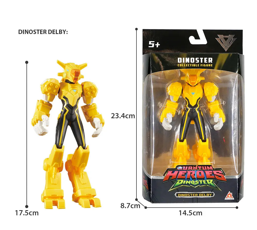 Quantum Heroes Dinoster 6 Inches (17.5CM )Dinoster Figure - Lucio with Movable Arms Anime Action Figure Kid Toys Gift