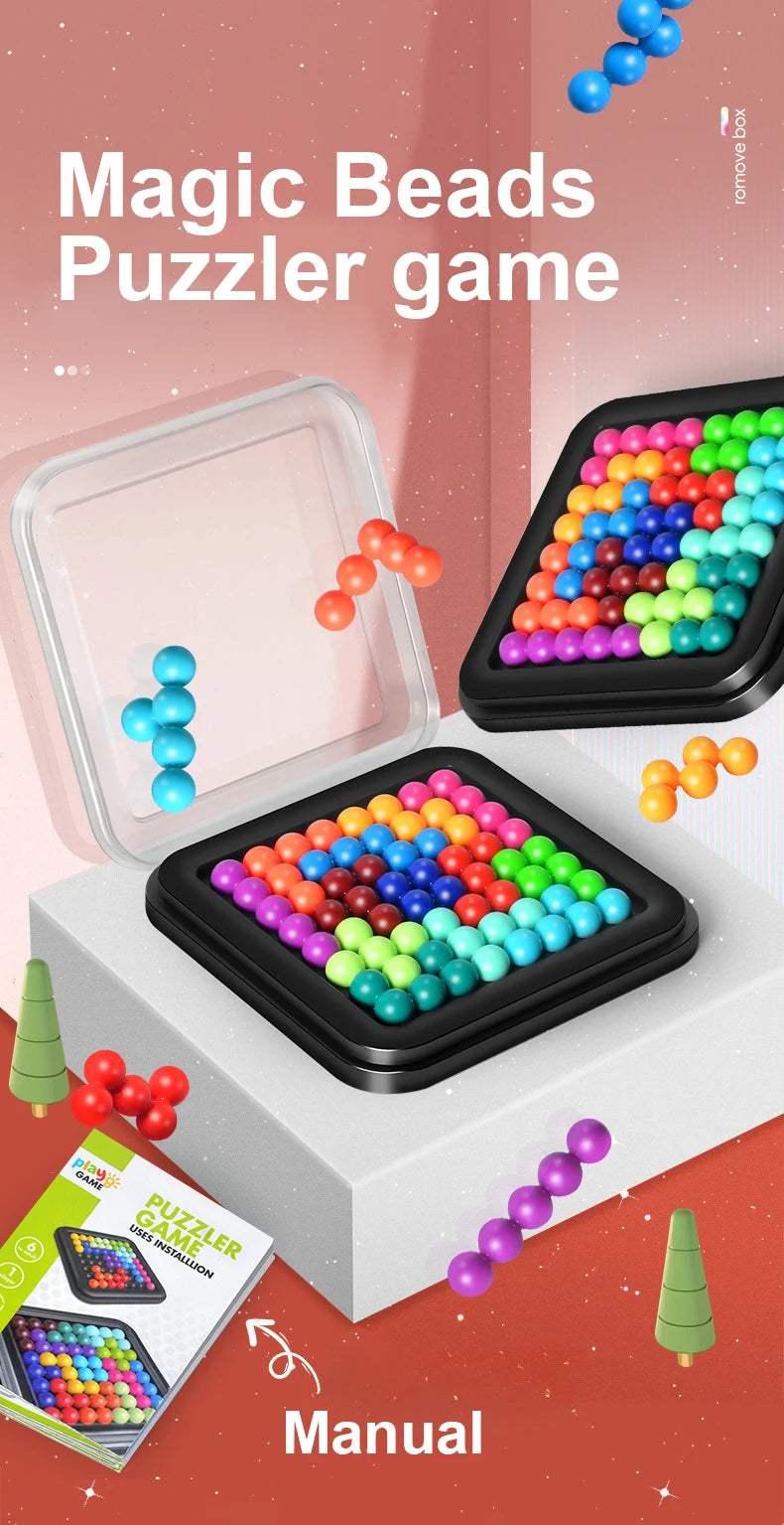 IQ Puzzler Game Wisdom Magic Beads Children Board Game Education Learning Toys Logical Thinking Training Educational Agency 6+