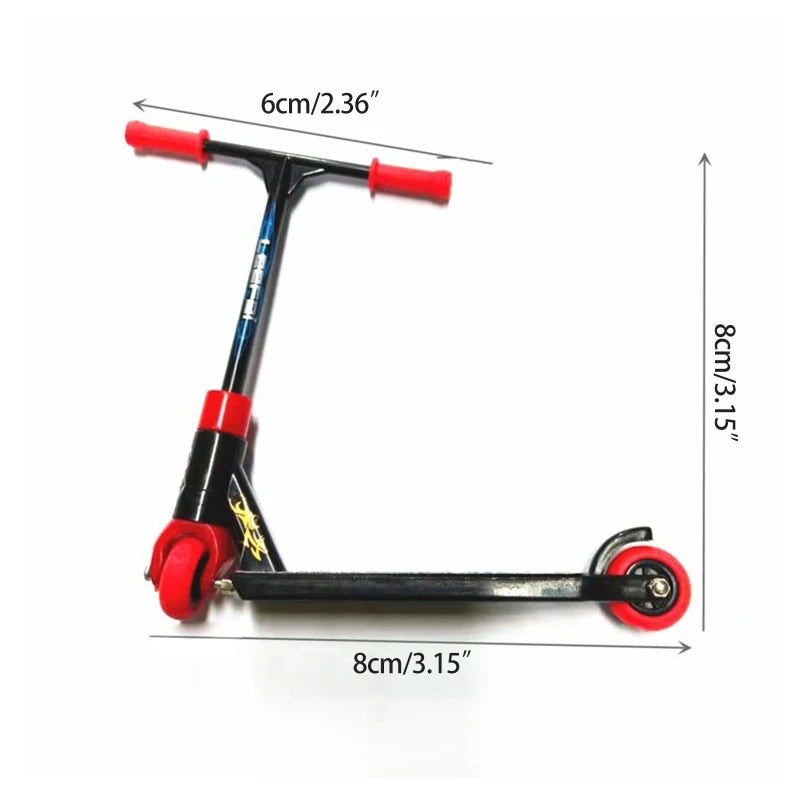 Mini Alloy Finger Scooter Model Interactive Finger Toy Novelty Sensory Activity Finger Scooter Skateboard for Kids