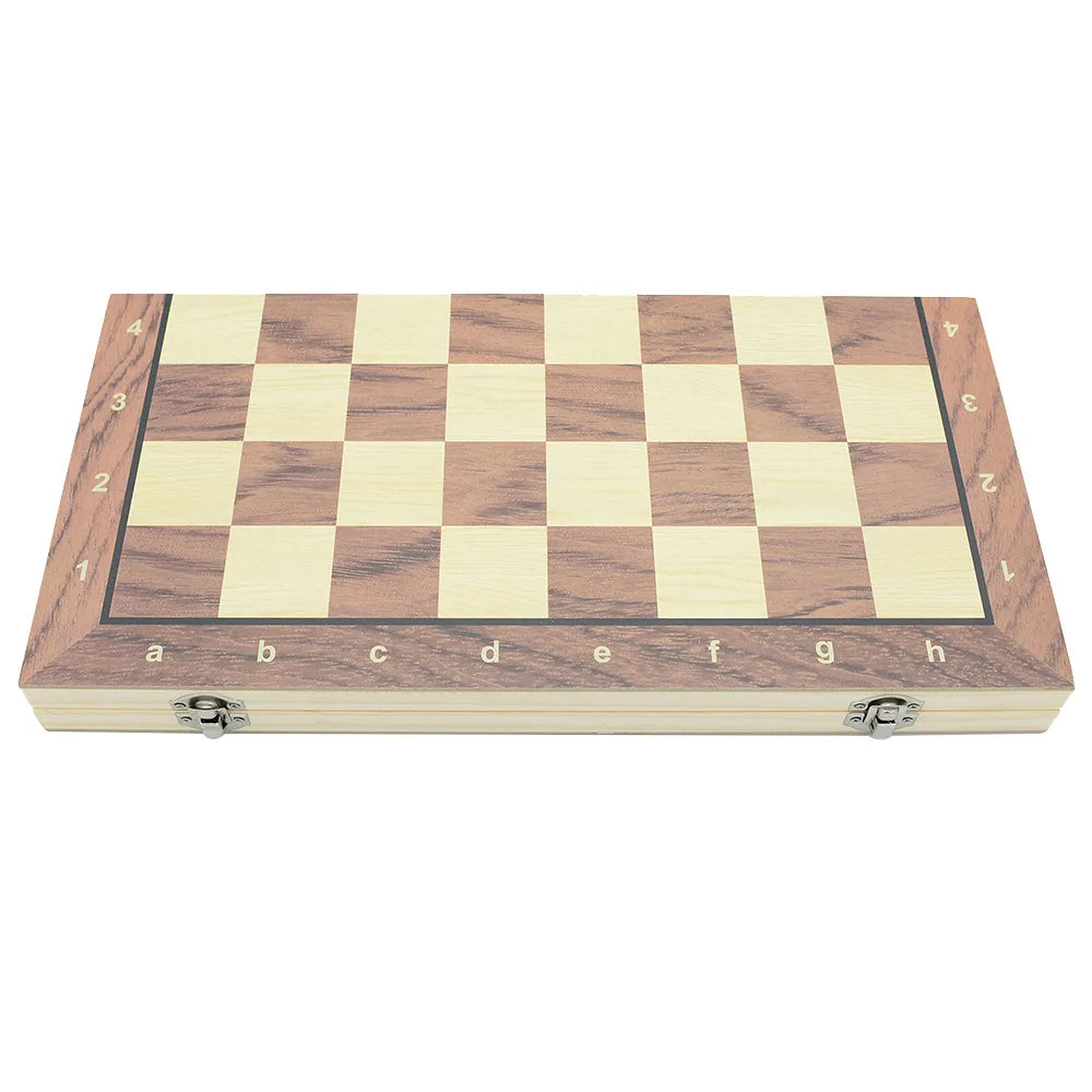New 3 in 1 Wooden Chess Backgammon Checkers Travel Games Chess Set Board Draughts Entertainment Christmas Gift