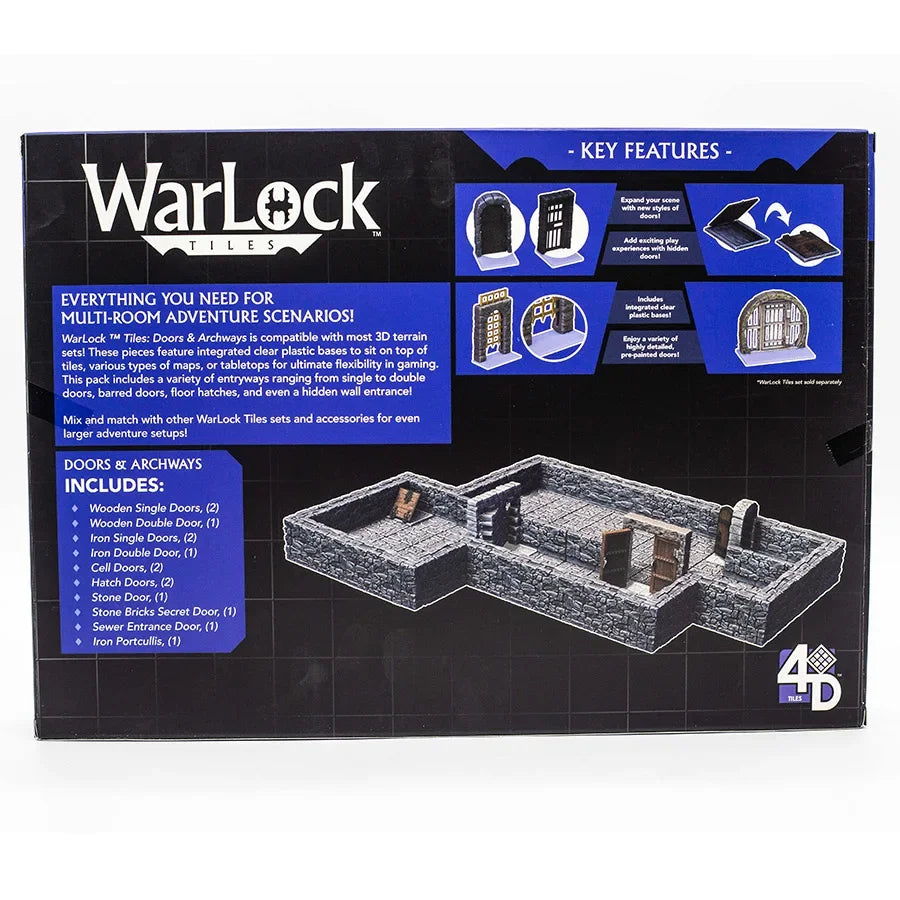Wizkids Warlock Tiles Accessories Miniature Doors Archways Kitchen Tarven Board Games Toy Hobby Collectibles Children Gifts