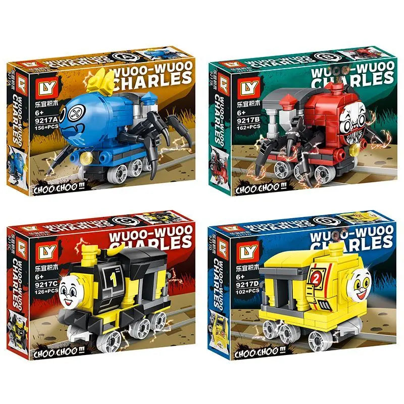 Horrors Game Choo-Choo Charles Building Blocks Demonic Spider Train Animal Monster Figures Bricks MOC Toys For Children Gifts