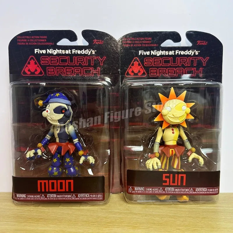 Game Boss Model Sundrop Moondrop FNAF Action Figure Special Edition Joints Movable Collection Sun Moon Joker Figurine Toys Gifts