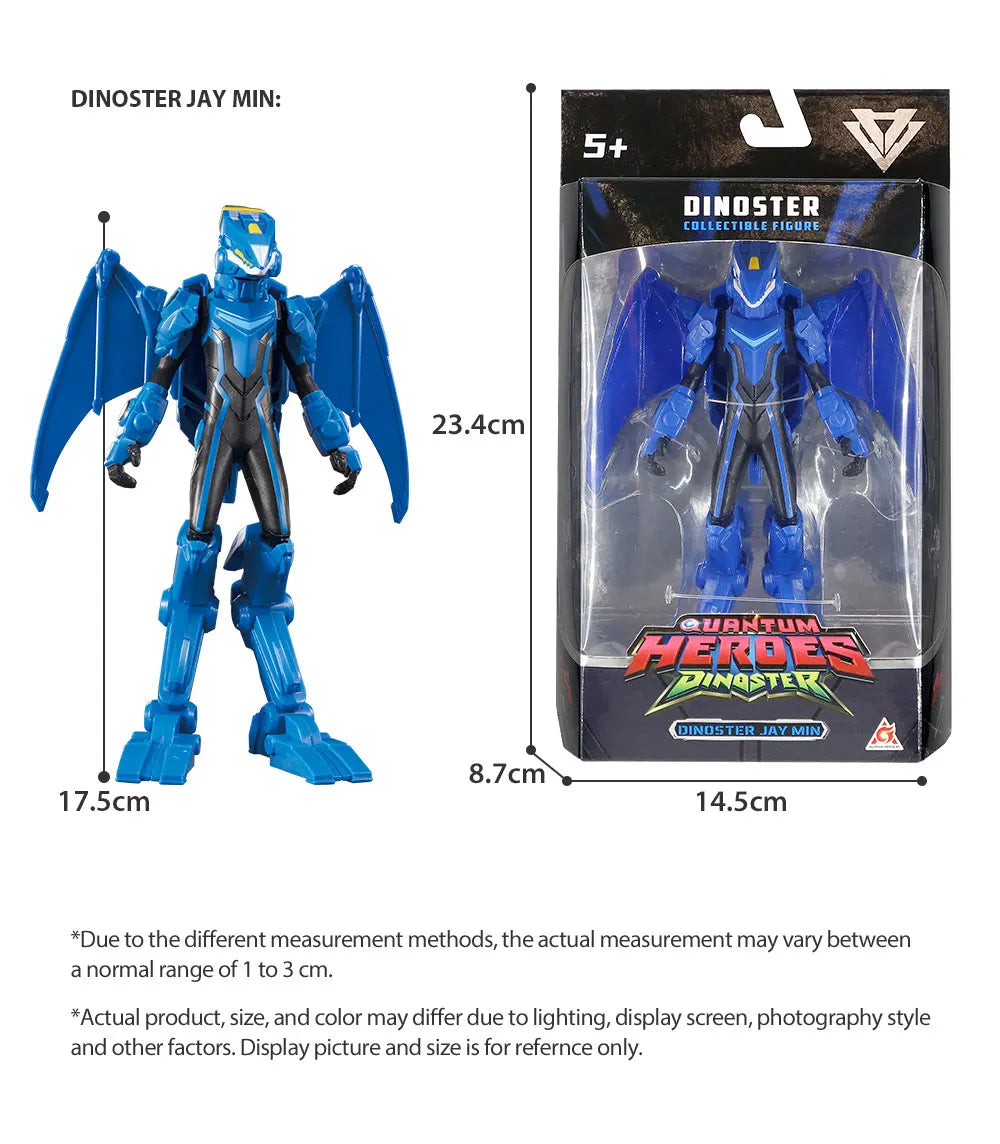 Quantum Heroes Dinoster 6 Inches (17.5CM )Dinoster Figure - Lucio with Movable Arms Anime Action Figure Kid Toys Gift