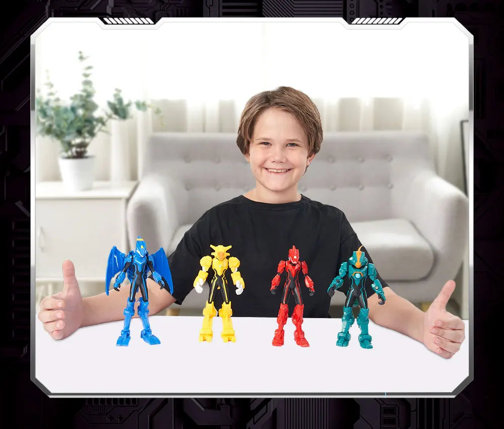 Quantum Heroes Dinoster 6 Inches (17.5CM )Dinoster Figure - Lucio with Movable Arms Anime Action Figure Kid Toys Gift