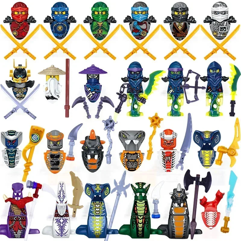 Hot Toys Anime Characters 24 Pieces Ninjago Mini Figure Building Block Toys Mini Doll Doll Figure Block Kids Toys Birthday Gifts