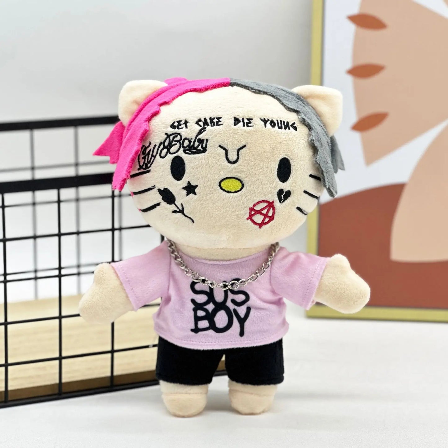 Miniso Hello Kitty Plush Travis Scott LIL PEEP Anime Plush Toy Customized Plush Toy Stuffed Soft Plush Children Gifts