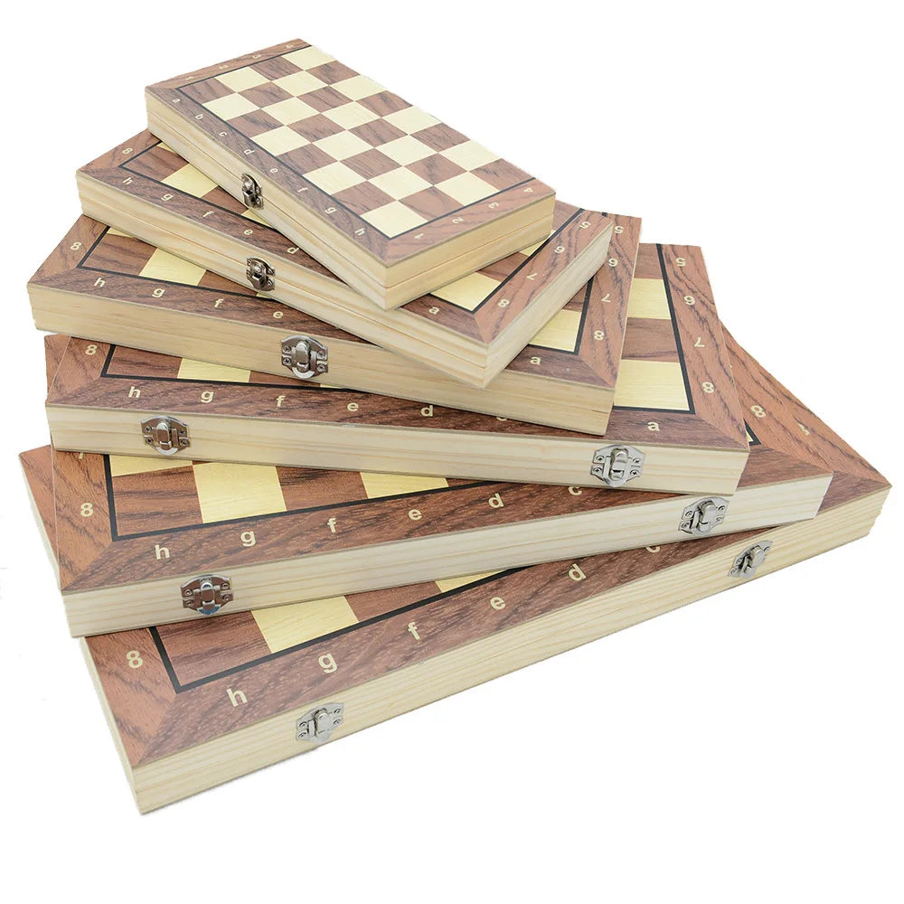 New 3 in 1 Wooden Chess Backgammon Checkers Travel Games Chess Set Board Draughts Entertainment Christmas Gift