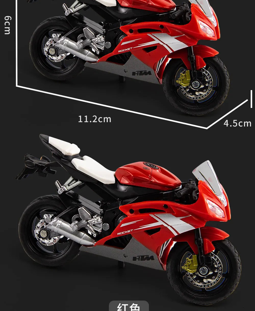 1:18 Yamaha R6 Motorcycle High Simulation Diecast Metal Alloy Model car Collection Kids Toy Gifts M21