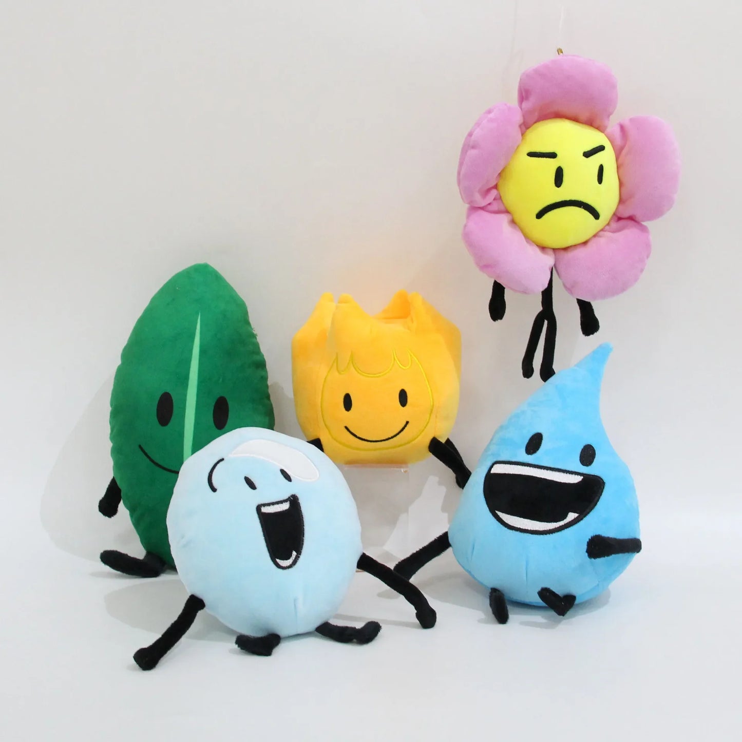 New Arrivial BFDI Plush Toy Battle for Dream Island Stuffed Doll Four X Two Firey Flower Waterdrop Lollipop Soft Kids Fans Gift