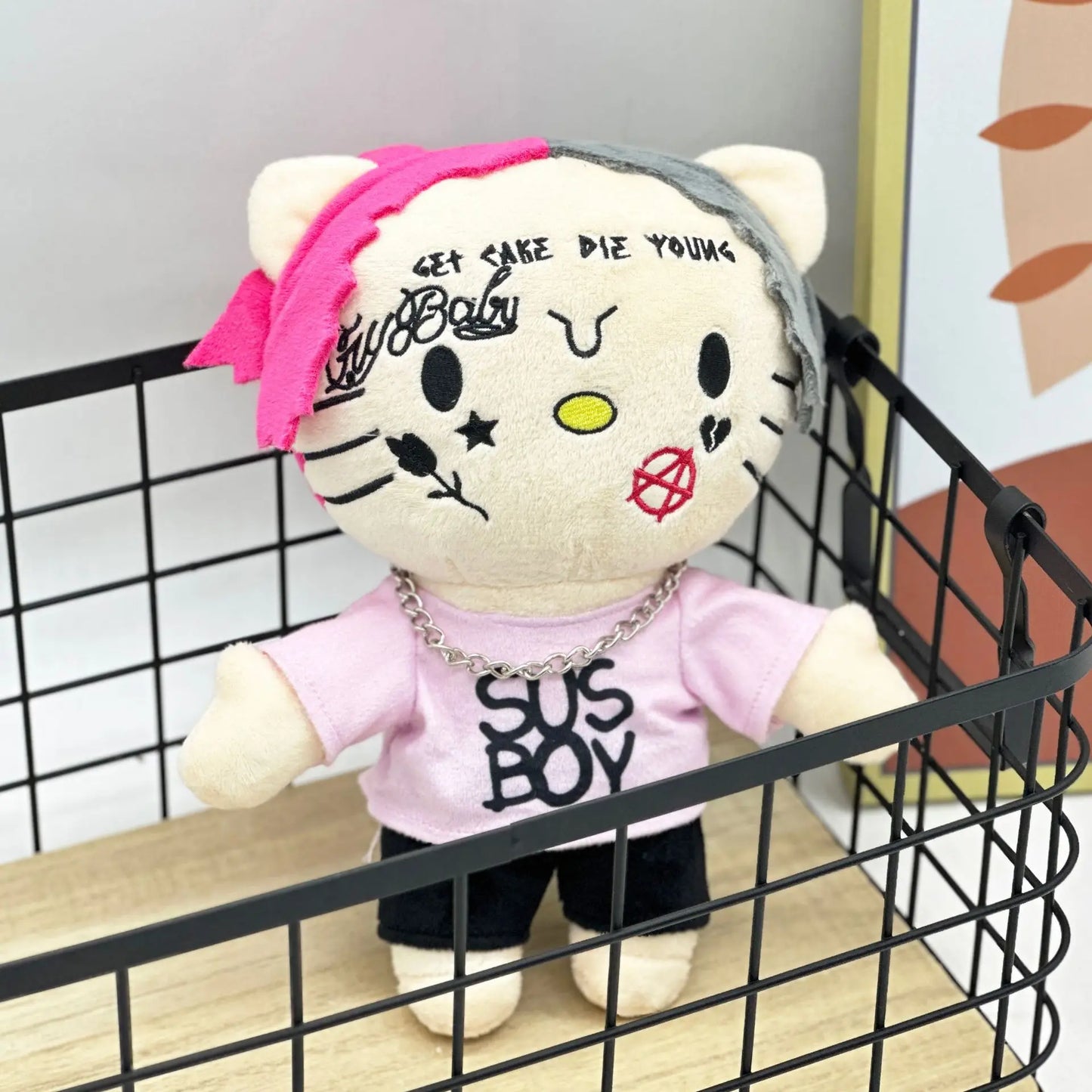Miniso Hello Kitty Plush Travis Scott LIL PEEP Anime Plush Toy Customized Plush Toy Stuffed Soft Plush Children Gifts