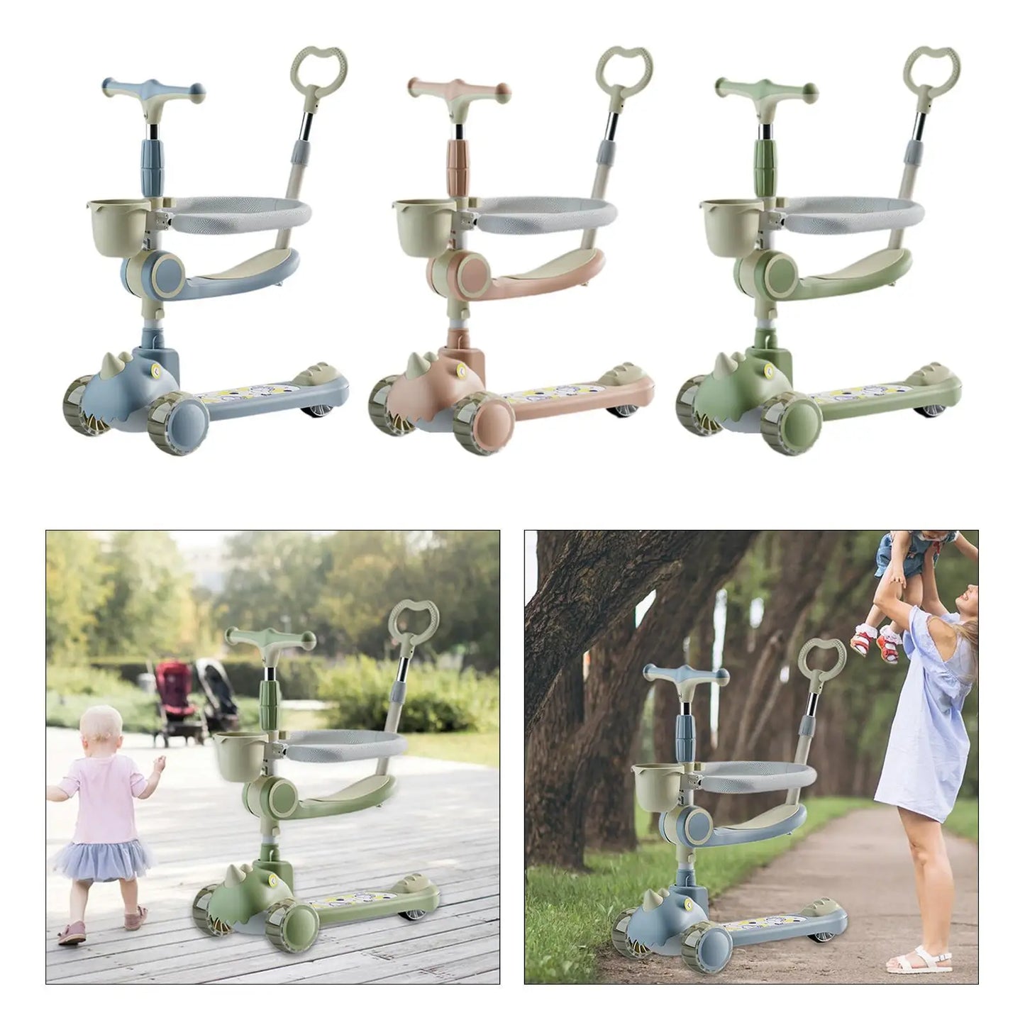 Kids Scooter Adjustable Height 3 Wheel Kick Scooter Toy Balance Training Boys Girls Scooter for Boys Girls Child Birthday Gifts