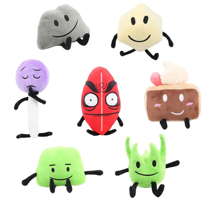 New Arrivial BFDI Plush Toy Battle for Dream Island Stuffed Doll Four X Two Firey Flower Waterdrop Lollipop Soft Kids Fans Gift