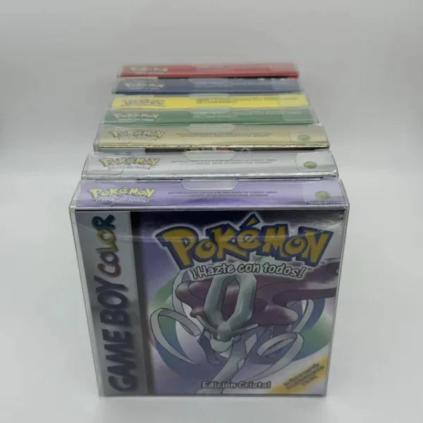 Pokemon Series Blue Crystal Gold Green Red Silver Yellow ESP Version GBC Game in Box for 16 Bit Video Game Cartridge No Manual