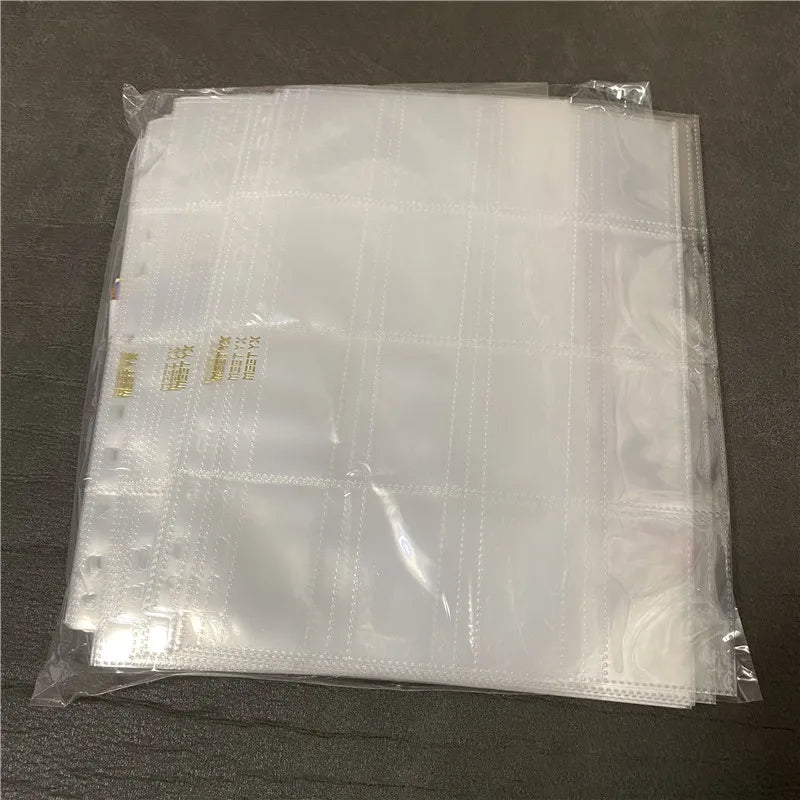 20/50PCS A4 Clear 50*68mm 16 Pockets Cards Photo Album 11 Holes Page For Board game Card Binder