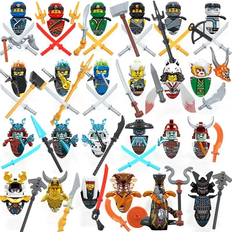 Hot Toys Anime Characters 24 Pieces Ninjago Mini Figure Building Block Toys Mini Doll Doll Figure Block Kids Toys Birthday Gifts