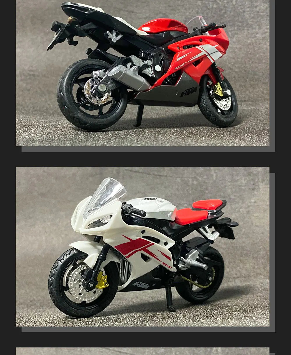 1:18 Scale Yamaha R6 Alloy Scooter Sport Bike Figurines Diecasts Kids Toy Motorcycle Racing Model Replicas Collect Gift for Boys